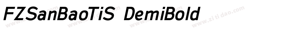 FZSanBaoTiS DemiBold字体转换